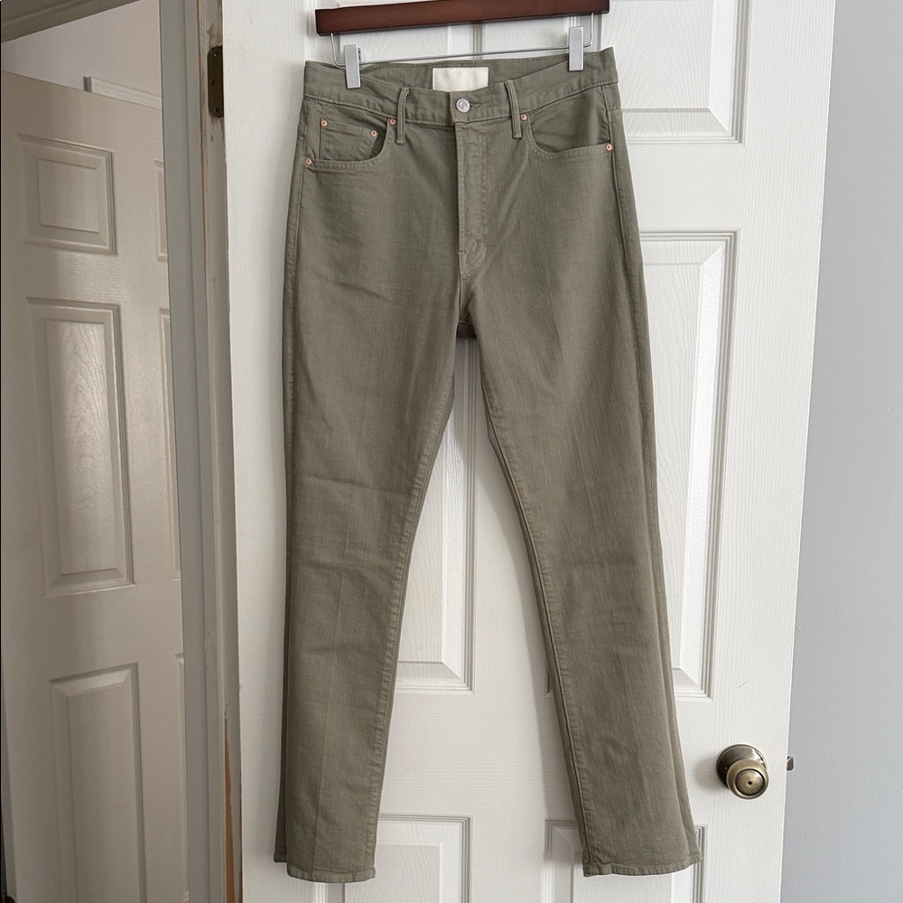 Mother The Insider Hover Mid Rise Bootcut Jeans in color Mermaid 30